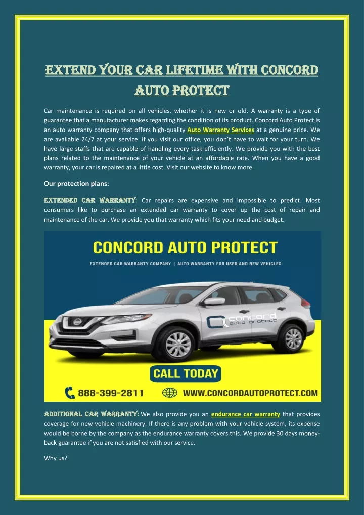 extend your car lifetime with concord extend your