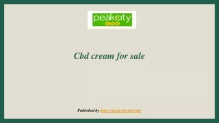 Cbd cream for sale