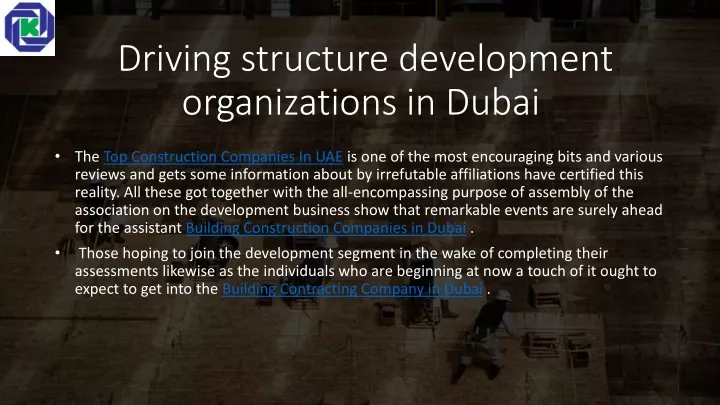driving structure development organizations in dubai