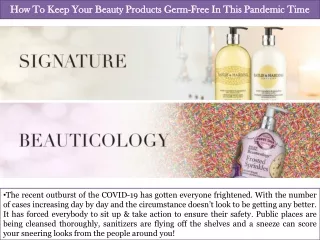 How To Keep Your Beauty Products Germ-Free In This Pandemic Time