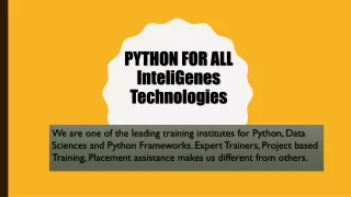 Python Language Training | Inteligence Teachnlogy