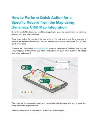 how to perform quick action for a specific record