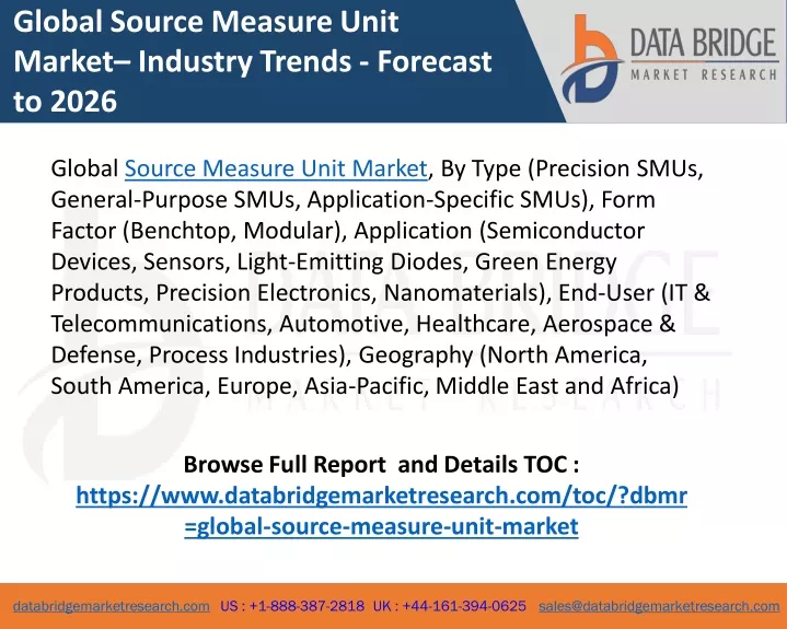 global source measure unit market industry trends