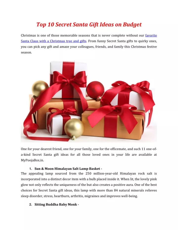 top 10 secret santa gift ideas on budget