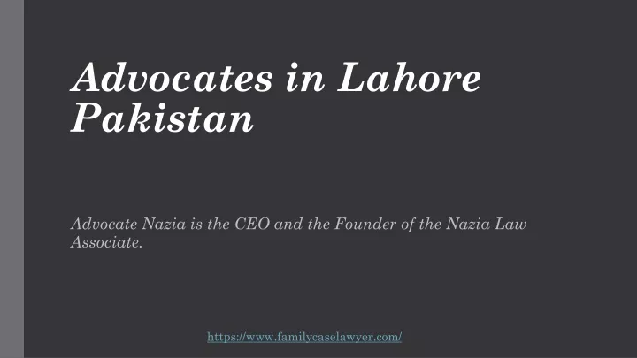 advocates in lahore pakistan