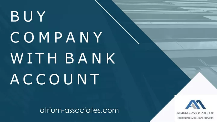 buy company with bank account