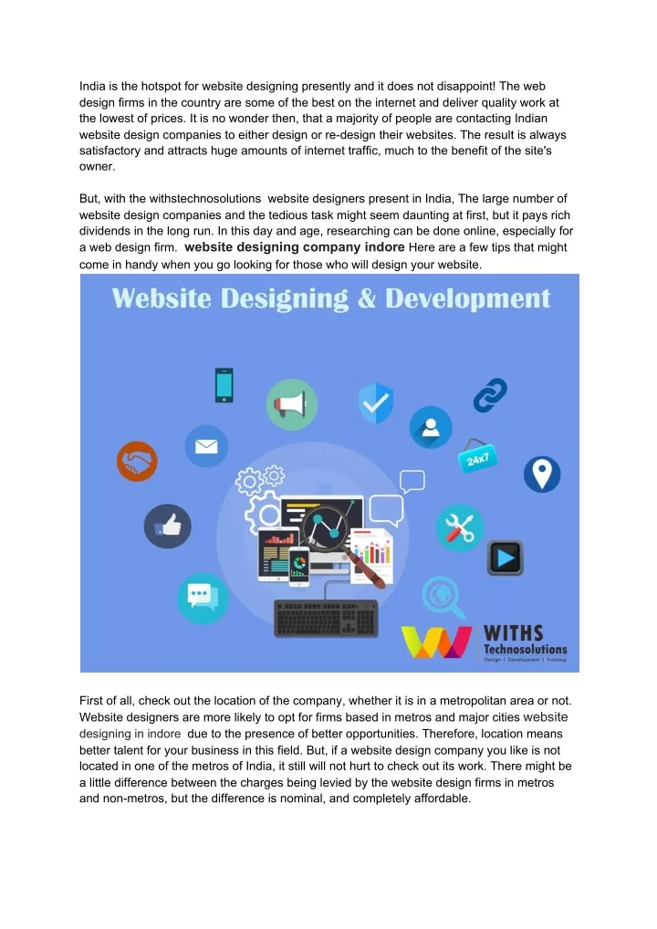 india is the hotspot for website designing