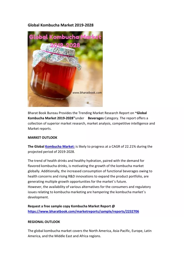 global kombucha market 2019 2028