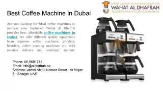 best coffee machine in dubai