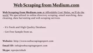 web scraping from medium com