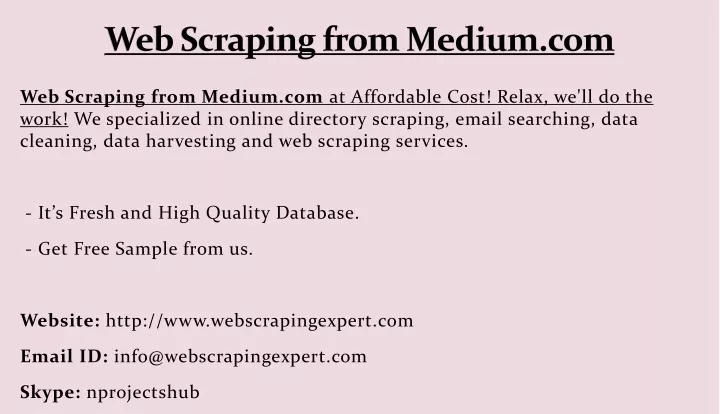 web scraping from medium com