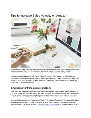 Tips to Increase Sales Velocity on Amazon