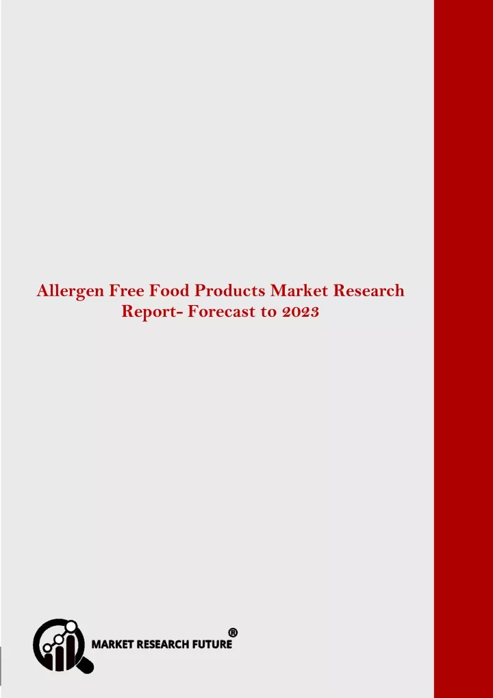 global allergen free food products market