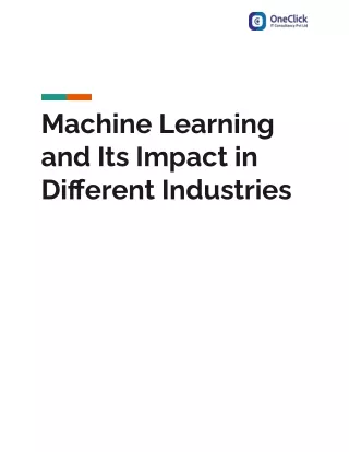 machine learning and its impact in different