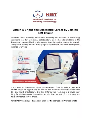 attain a bright and successful career by joining