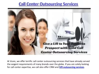 call center outsourcing services