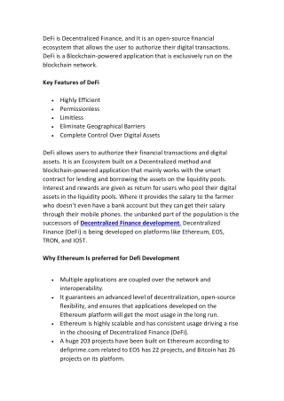 defi is decentralized finance and it is an open