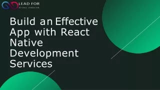 Boost Your Business With Effective React Native App Development Services