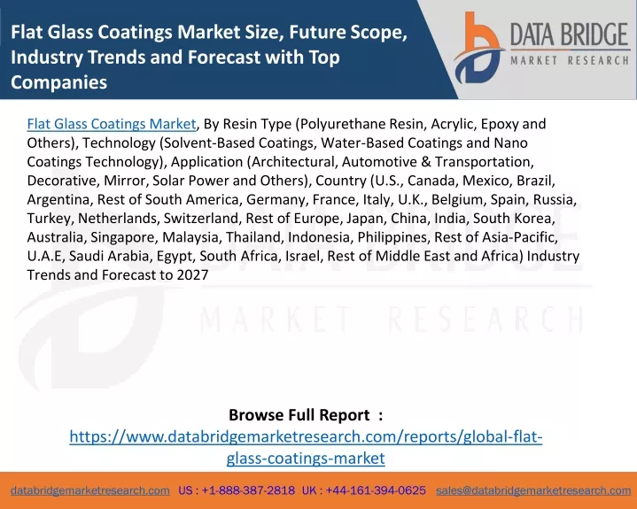 flat glass coatings market size future scope