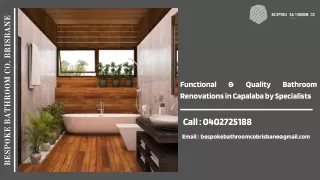 Functional & Quality Bathroom Renovations in Capalaba and Springwood by Specialists