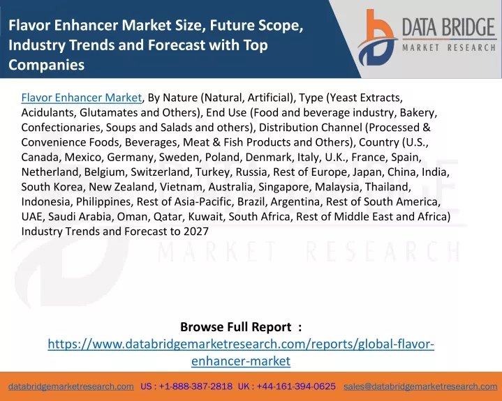 flavor enhancer market size future scope industry