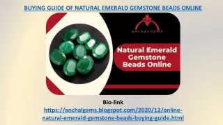 Buy Natural Emerald Gemstone Beads Online