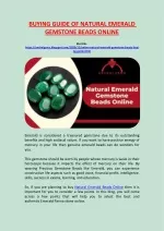 Buy Natural Emerald Gemstone Beads Online