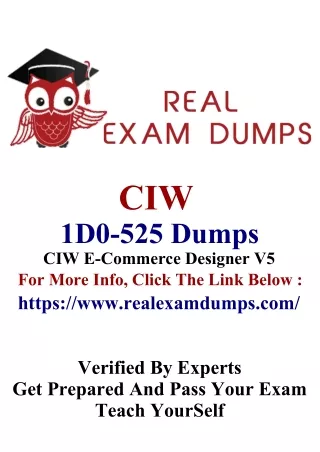 CIW 1D0-525 Dumps PDF - RealExamDumps