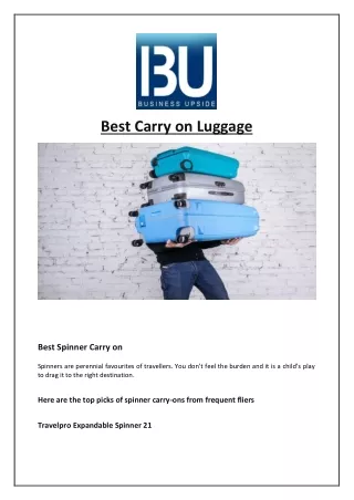 best carry on luggage
