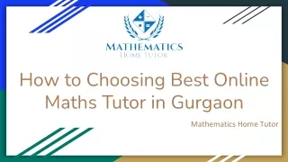 how to choosing best online maths tutor in gurgaon