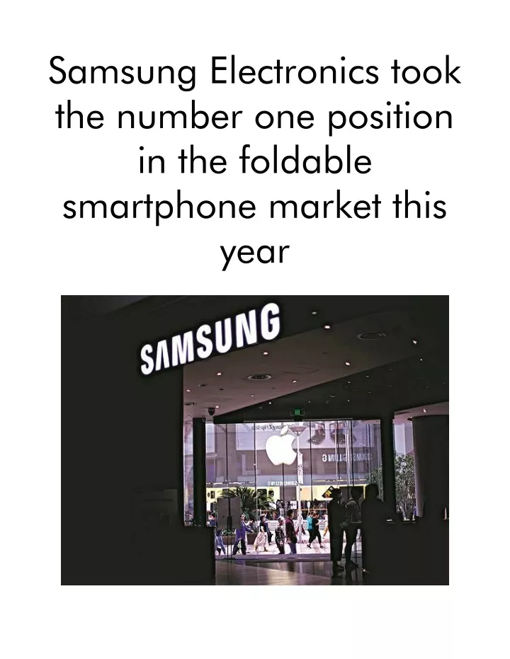 samsung electronics took the number one position