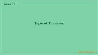 types of therapies