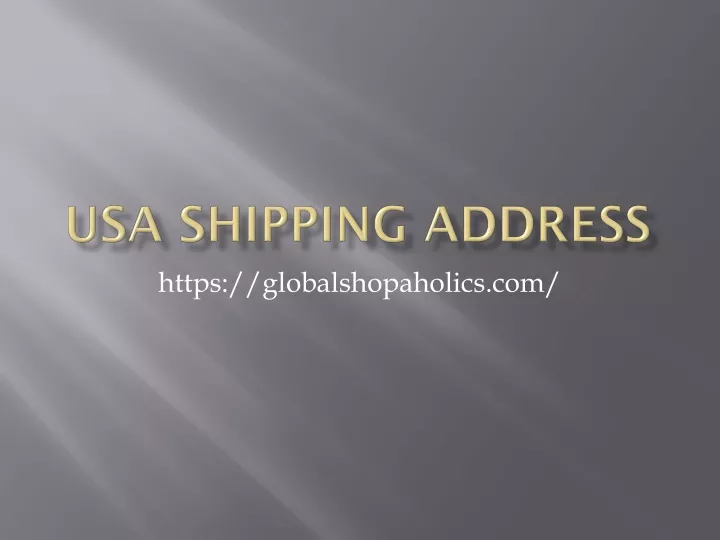 usa shipping address