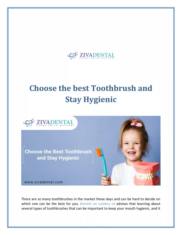 choose the best toothbrush and stay hygienic