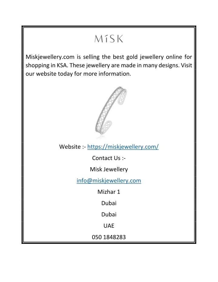 miskjewellery com is selling the best gold