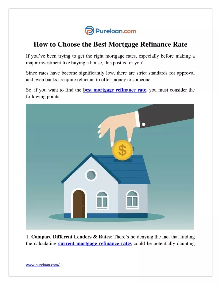how to choose the best mortgage refinance rate