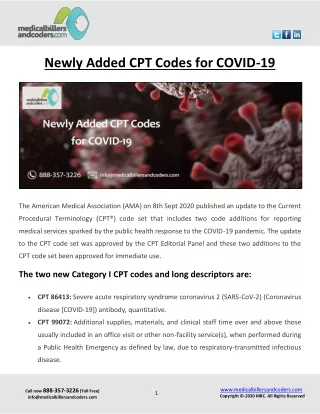 newly added cpt codes for covid 19
