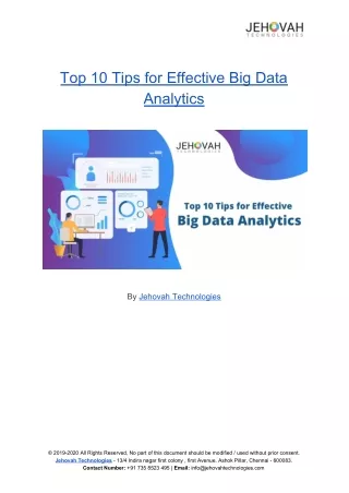 Top 10 Tips for Effective Big Data Analytics