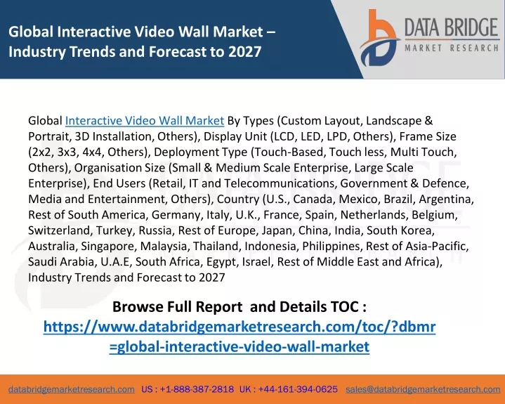 global interactive video wall market industry