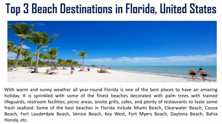 top 3 beach destinations in florida united states