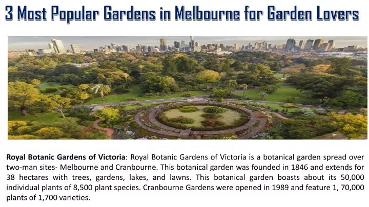 3 most popular gardens in melbourne for garden