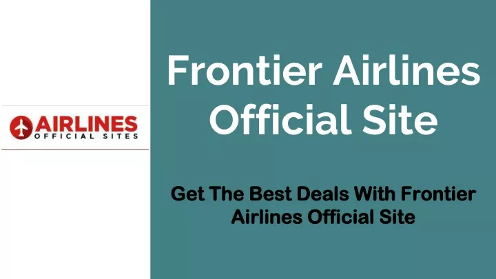 frontier airlines official site