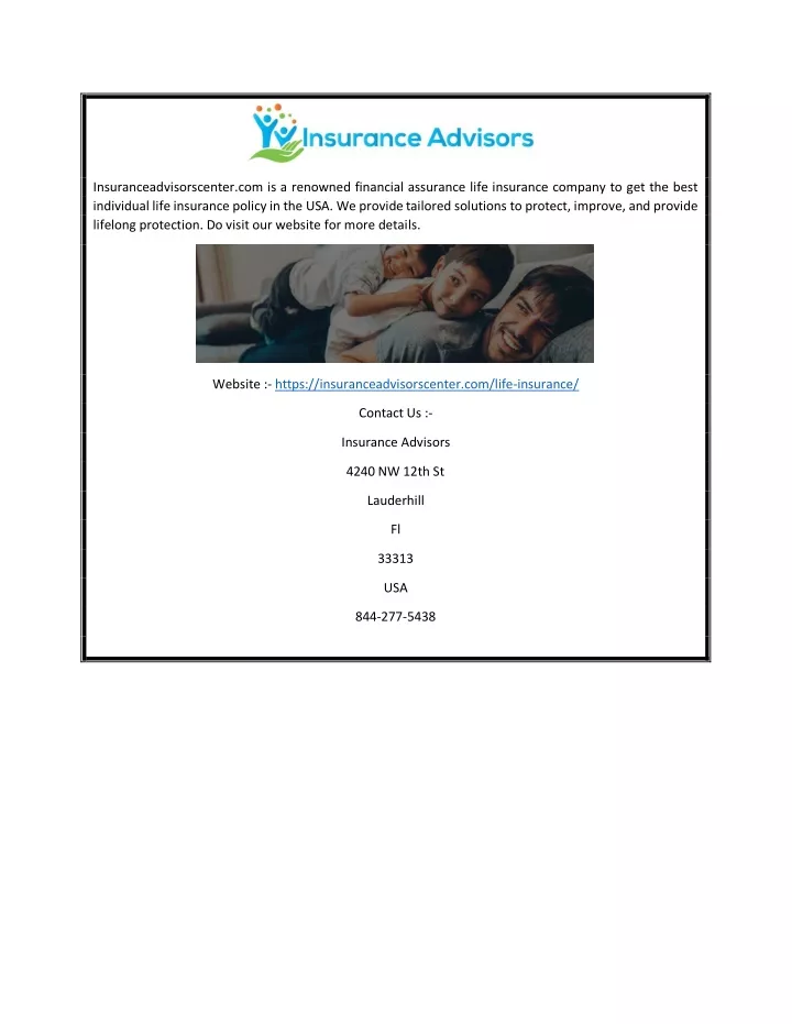 insuranceadvisorscenter com is a renowned