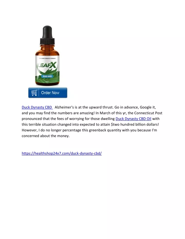 duck dynasty cbd alzheimer s is at the upward