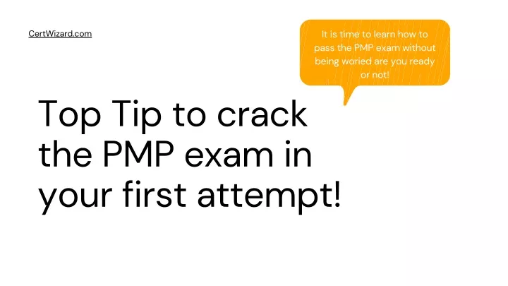 it is time to learn how to pass the pmp exam