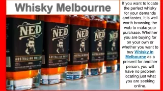 Whisky Melbourne