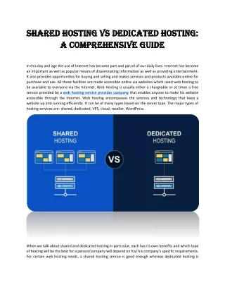 shared hosting vs dedicated hosting shared