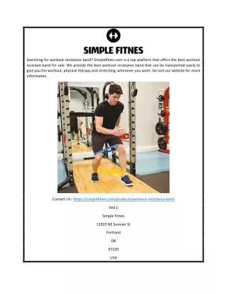 Workout Resistance Band for Sale USA | Simplefitnes.com