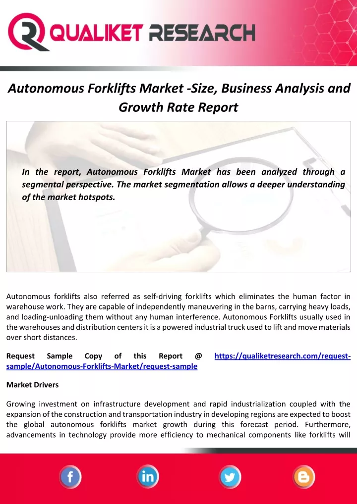 autonomous forklifts market size business