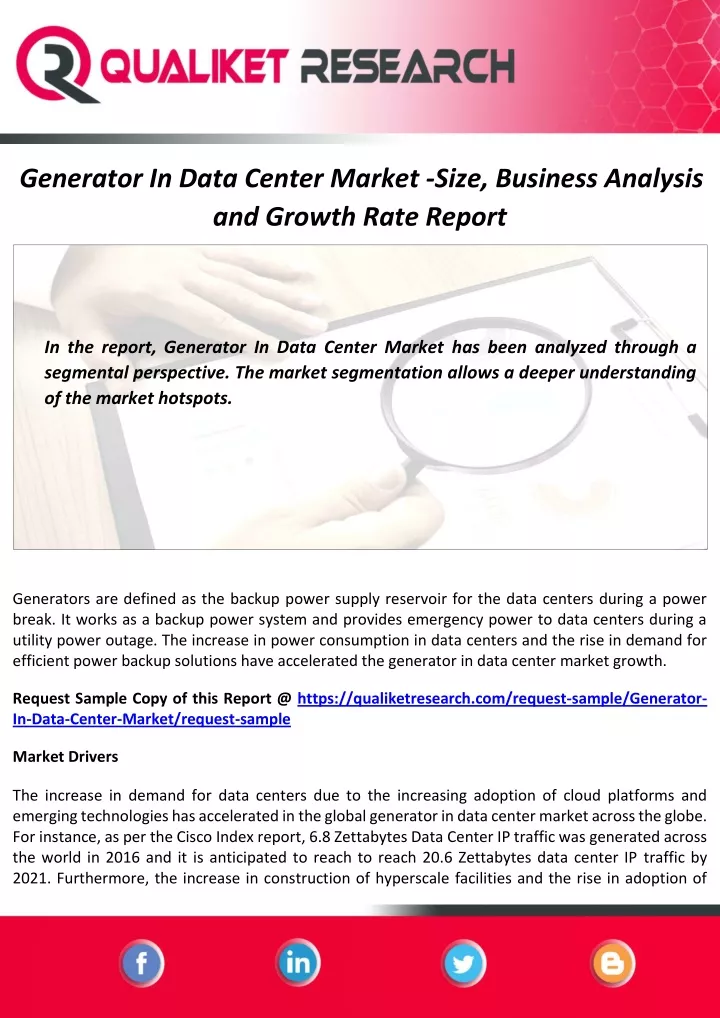 generator in data center market size business